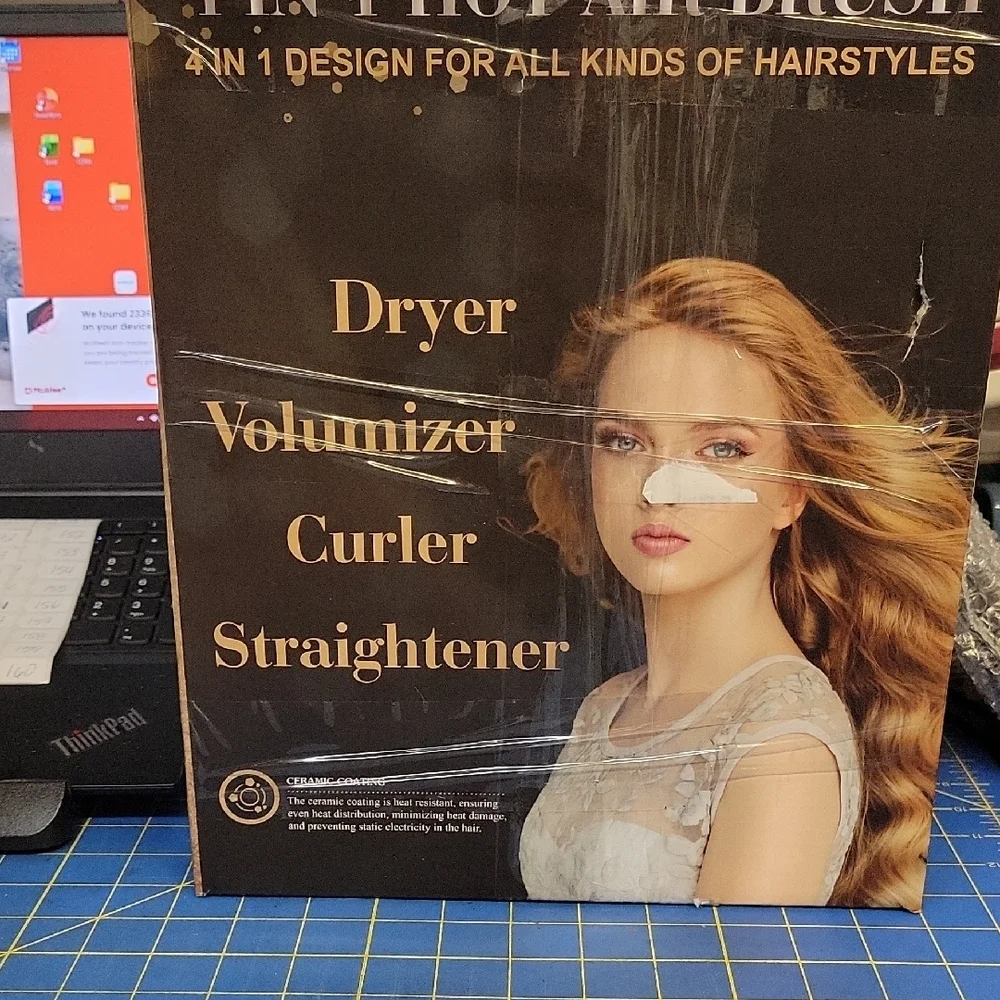 4-in-One Hair Dryer and Styler - Black New